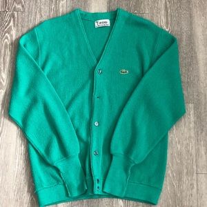 Izod x Lacoste Green Vintage Cardigan